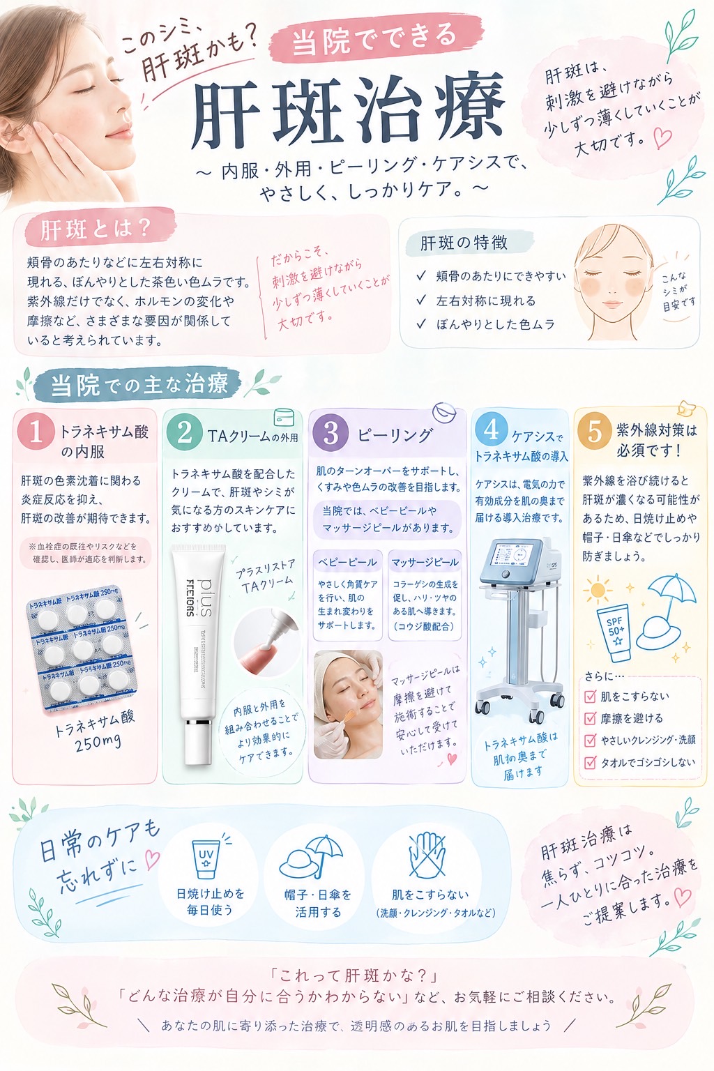 「このシミ、肝斑かも？」🌿当院でできる肝斑治療